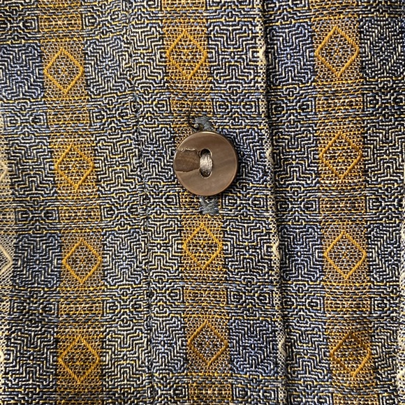 Jhane Barnes Men’s Blue Transpose Patterned Multi-Colored Button-Down Shirt - Picture 14 of 16